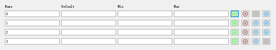 表状参数设置对话框样例
